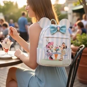 Disney Beach Club Resort Loungefly Backpack mini Scented Mickey Minnie NWT